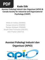 Dokumen - Tips Kode Etik Asosiasi Psikologi Industri Dan Organisasi