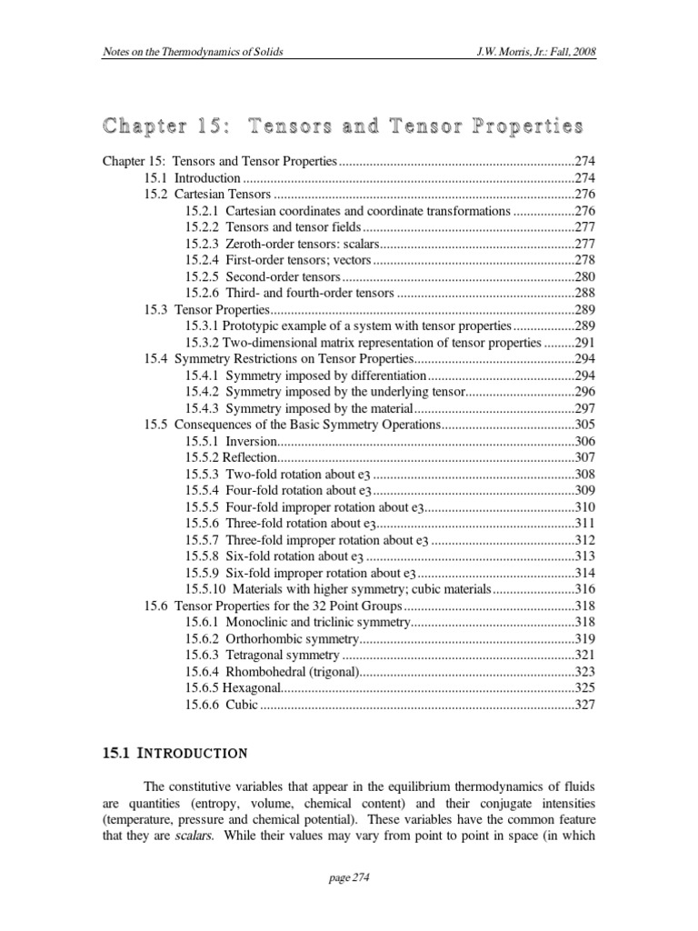 Tensor Properties PDF | PDF | Tensor | Euclidean Vector
