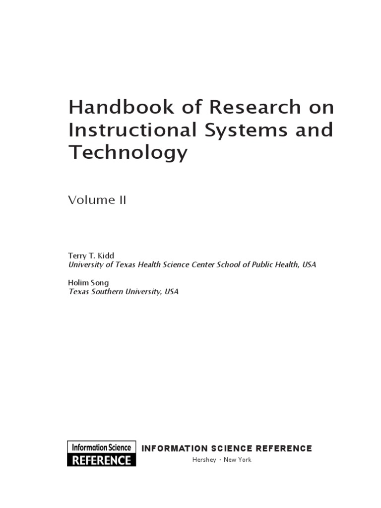 Handbook of Instructional Research and Instructional Technology | PDF ...