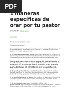 Orando Por Tu Pastor