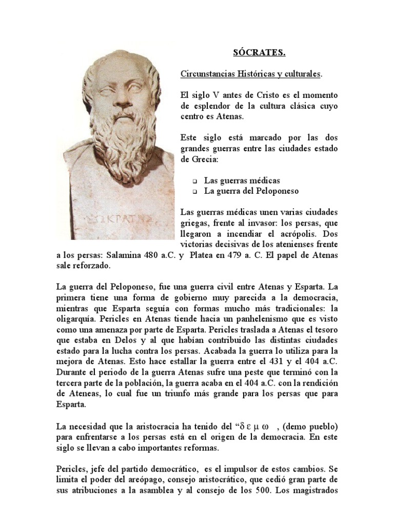 Sócrates y la Democracia Ateniense | PDF | Sócrates | Esparta