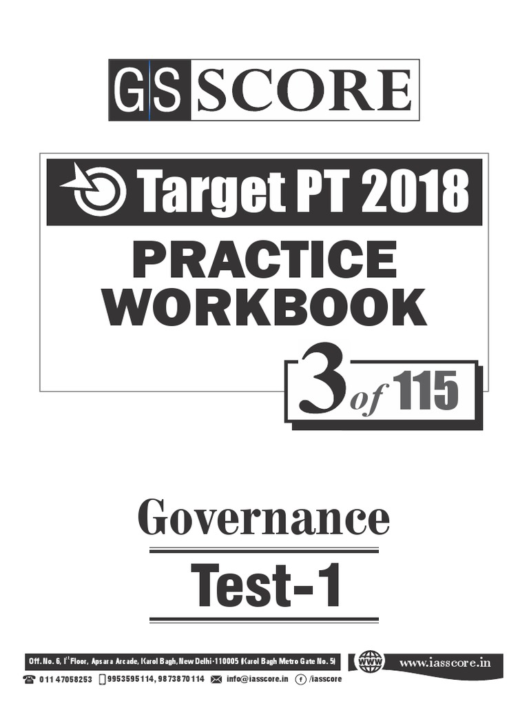 Test - 3 Governance Test-1 | Download Free PDF | Government | Virtue