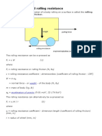 Rolling Friction and Rolling Resistance