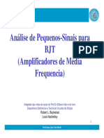 BJT Amplificador Análise Pequeno Sinal