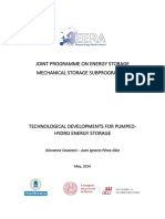 Technological Developments For Pumped Hydro Energy Storage EERA Report 2014