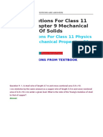 NCERT Solutions For Class 11 Physics Chapter 9 Mechanical Properties of Solids