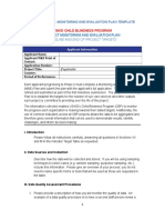 Attachment D: Monitoring and Evaluation Plan Template