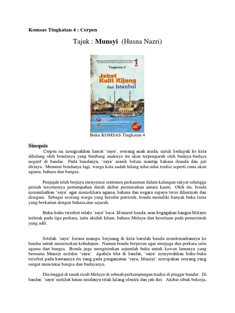 Cerpen Munsyi Pdf