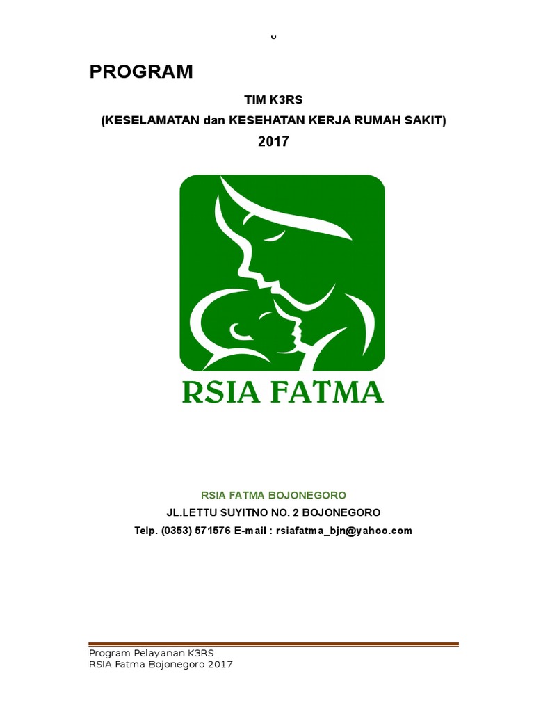 Program K3RS RSIA Fatma Bojonegoro | PDF | Pengembangan Diri