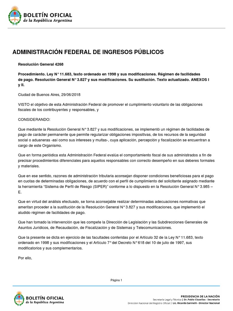 Afip facilidades de pagos pdf pagos impuestos