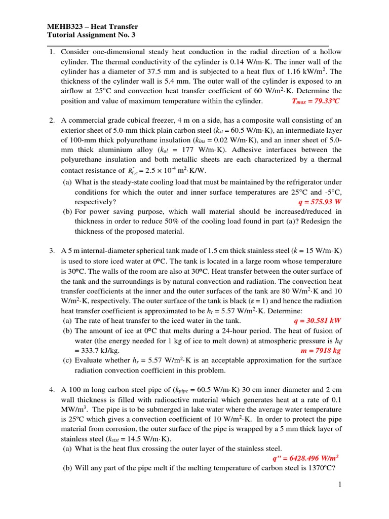 Heat Transfer Analysis and Calculations | PDF | Heat Transfer | Thermal ...