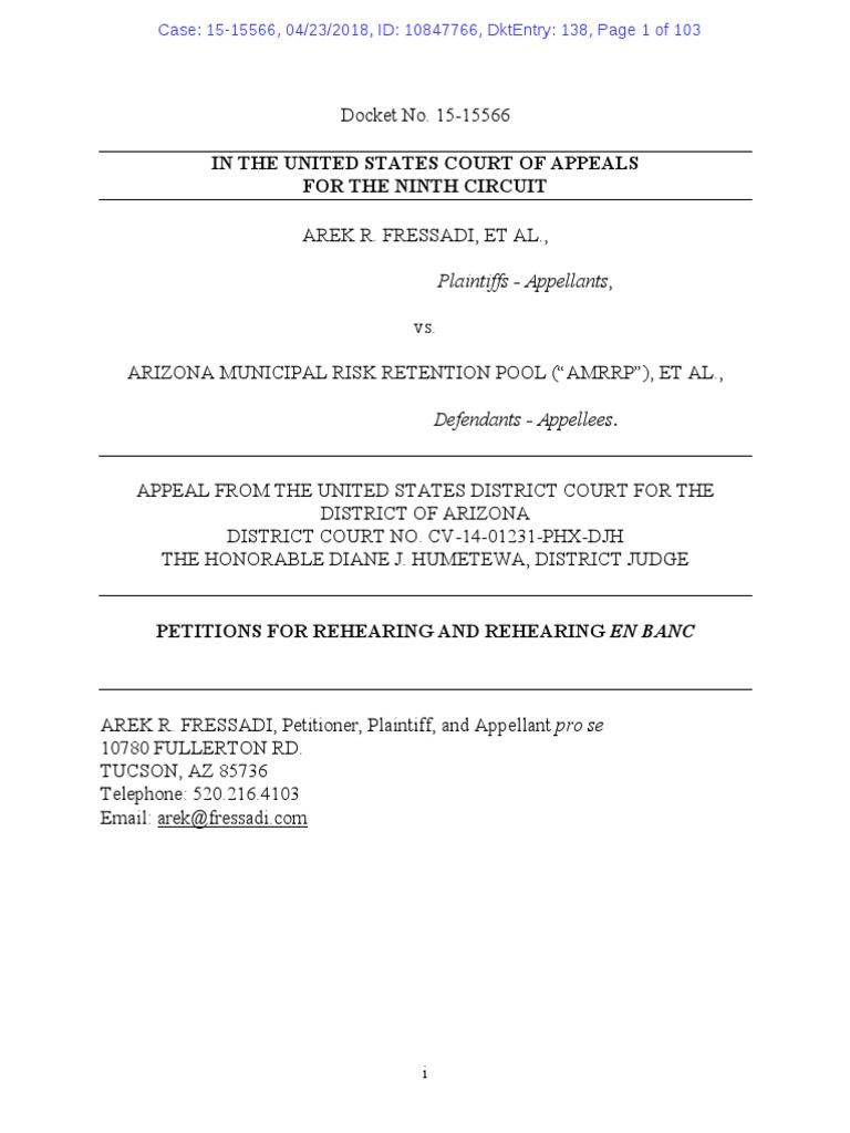 42318 DktEnt 138 Petitions Rehearing Enbanc PDF PDF Fourteenth