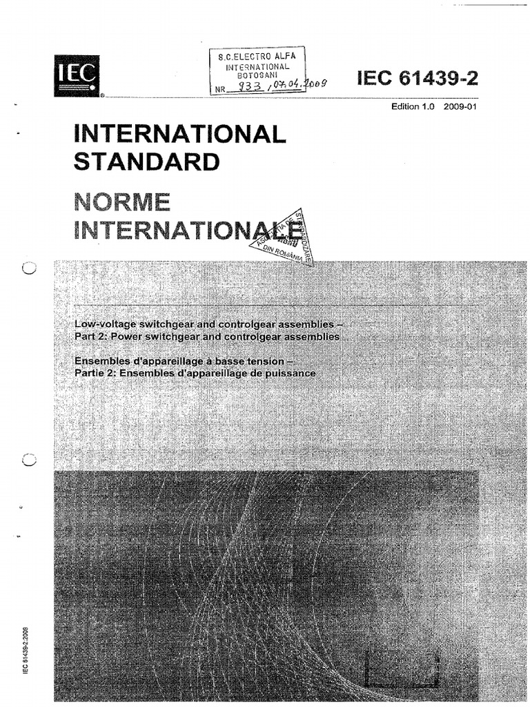 Iec 61439 2 2009 PDF | PDF