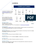 Cristalería para Coctelería