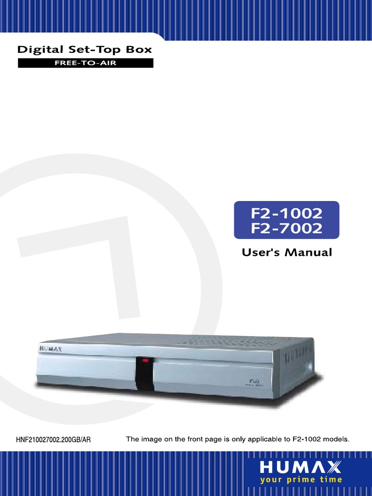 Humax | PDF | Mains Electricity | Menu (Computing)