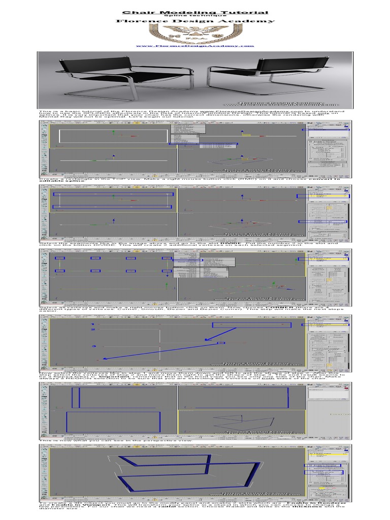 Chair Modeling Tutorial PDF | PDF