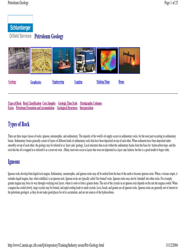 Schlumberger Petroleum Geology | PDF | Fault (Geology) | Sedimentary Rock