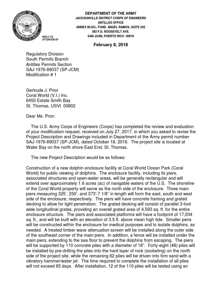 Permit Modification - Letter - 08feb2018 | PDF | Deep Foundation | Nature