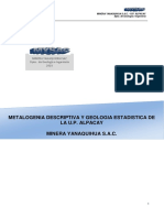 Metalogenia Descriptiva y Geologia Estadistica de UP Alpacay 2015