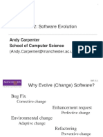 COMP33812: Software Evolution: Andy Carpenter School of Computer Science