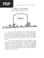 A Criança e Suas Perdas