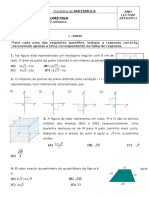 Geometria e álgebra para prova de matemática