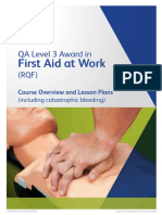 QA Lesson Plan L3 First Aid at Work RQF - Including Catastrophic Bleeding