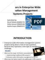 Risk Factors in Enterprise Wide Information Management Systems Projects