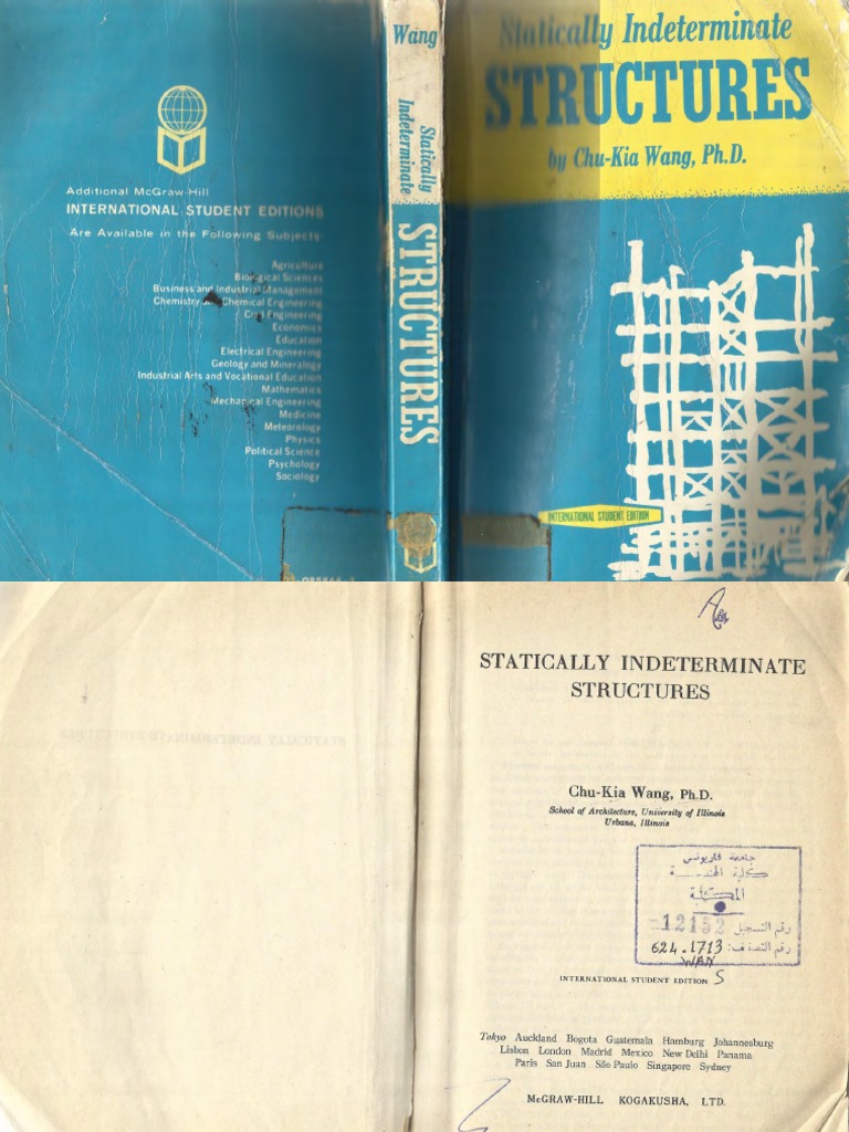 Statically Indeterminate Structures by Chu Kia Wang PDF | PDF