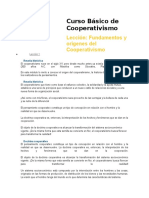 Curso Básico de Cooperativismo LECCIÓN 1