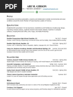 Resume - Ari Gibson