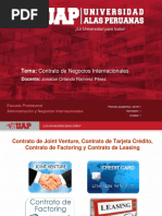 Semana 3 - 2018-1 - Contrato de Joint Venture, Tarjeta de Crédito, Factoring y Leasing