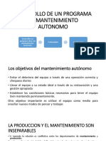 Desarrollo de Un Programa de Mantenimiento Autonomo