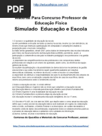 Simulado Concurso Professor de Educacao Fisica Questoes Concurso Pedagogia Simulado Educacao e Escola Docx