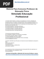 Simulado Concurso Professor de Educacao Fisica Material Gratis Concurso SEDUC Simulado Educacao Profissional Docx