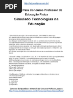 Simulado Concurso Professor de Educacao Fisica Material Gratis Concurso SEDUC Simulado Tecnologias Na Educacao Docx