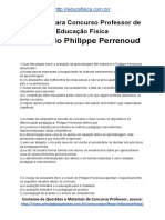 Simulado Concurso Professor de Educacao Fisica Questoes Concurso Pedagogia Simulado Philippe Perrenoud Docx