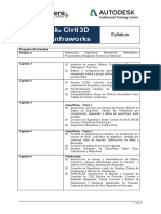 Syllabus Civil 3D - Infraworks 2018