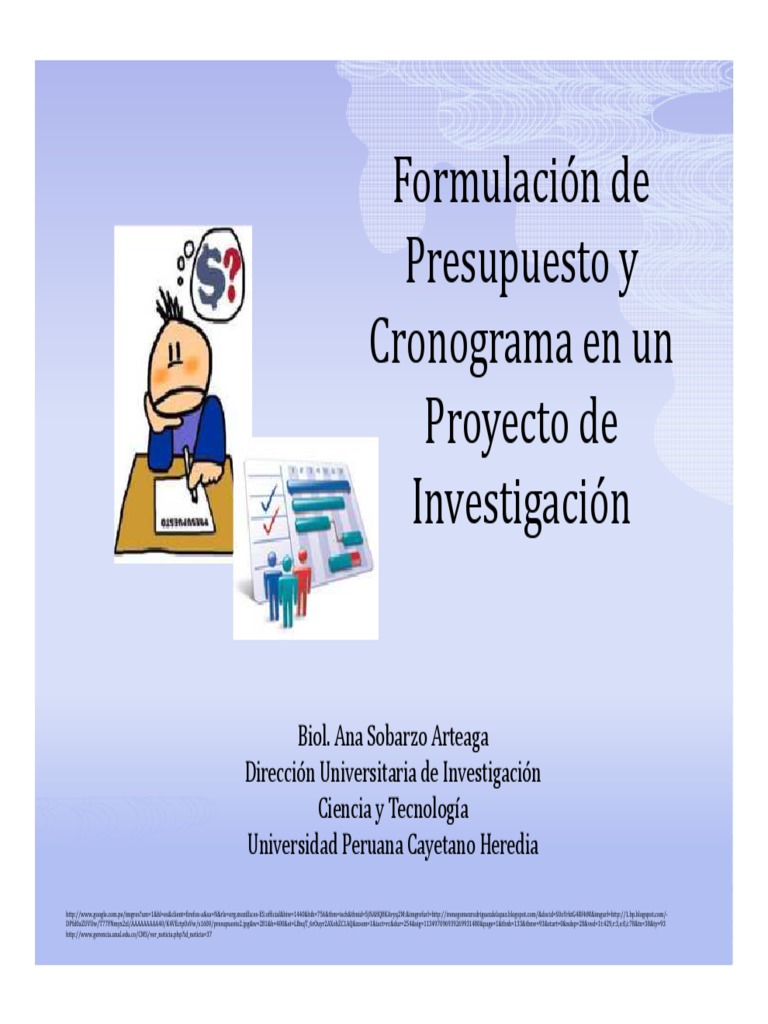 Presupuesto y Cronograma de Proyectos | PDF | Presupuesto | Economias