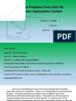 Selected Problems From 2015 HS Calculator Applications Contest
