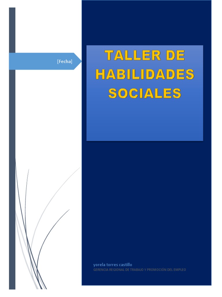 Taller de Habilidades Sociales Laborales | PDF | Habilidades sociales ...