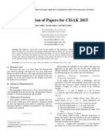 Preparation of Papers For CISAK 2015: First Author, Second Author and Third Author