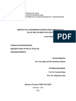 "Impacto de La Experiencia Odontológica Previa en La Salud Oral de Niños de 6 Años