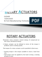 Otary Ctuators: Sudhir 100926005 M.Tech Manufacturing Technology