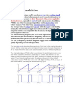 Pulse-Width Modulation: Modulation Message Pulsing Signal