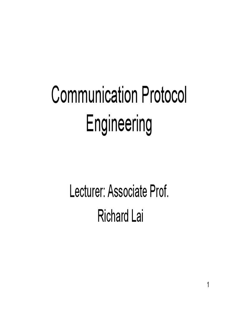 Communication Protocol Engineering Overview | PDF | Formal Verification ...