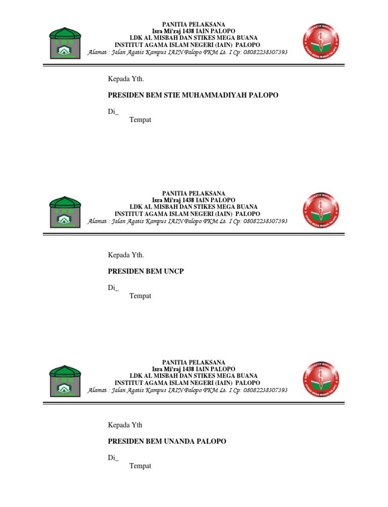 Amplop Undangan Isra Miraj