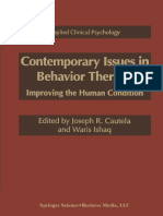 Contemporary Issues in Behavioral Therapy - Cautela, J. & Ishaq, W