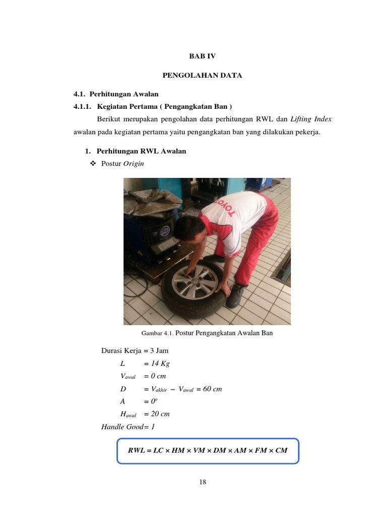 Perhitungan RWL dan Lifting Index | PDF
