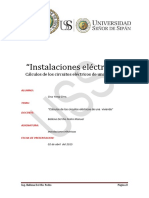 I.E - Calculos de Los Conductores Electricos de Una Vivienda - Cruz Yong Gino